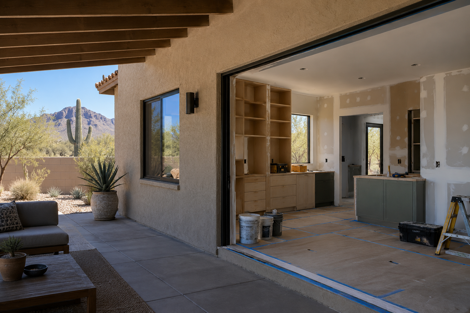 Southern Arizona home during a residential remodeling project